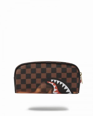 Brown Sprayground Sharks In Paris Unstoppable Men's Pouches | 935256448