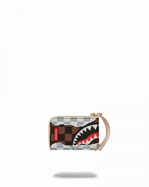 Brown Sprayground Tearaway Men's Wallets | 494184875
