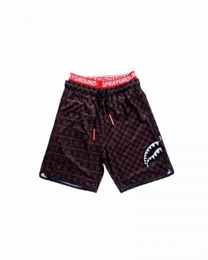 Brown Sprayground Trippy Men's Swim Shorts | 415769705