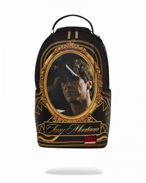 Gold Sprayground Scarface 'i See Every Move' Men's Backpacks | 488668397