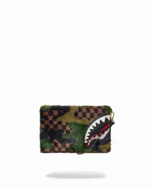 Green Sprayground 3am Fur Men's Clutch Bags | 832597237