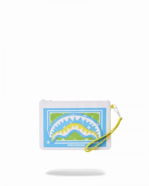 Green Sprayground Bandana Men's Clutch Bags | 895051836