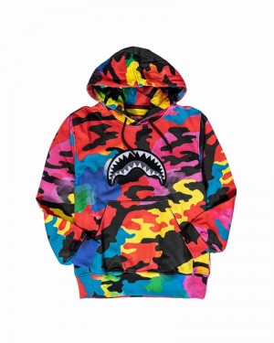 Green Sprayground Color Camo Hood Kids' Hoodie | 461840735