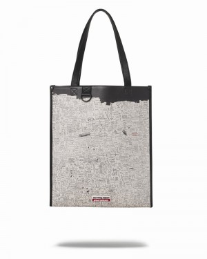 Green Sprayground Official Basquiat Pegasus 1987 Loft Men's Tote Bags | 182833666