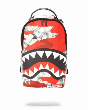 Green Sprayground Panic Attack Men's Backpacks | 116510707