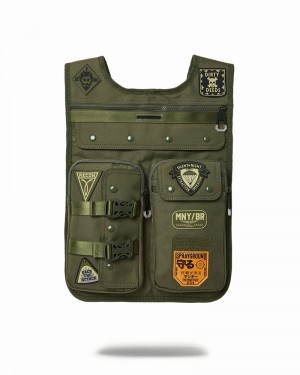 Green Sprayground Special Ops 3 Vest Men's Backpacks | 274660449