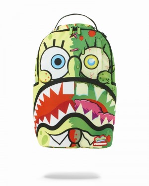 Green Sprayground Spongebob Zombie Shark Men's Backpacks | 740394207