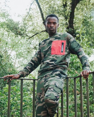 Green Sprayground Tiger Camo Men's Sweatshirts | 306058077