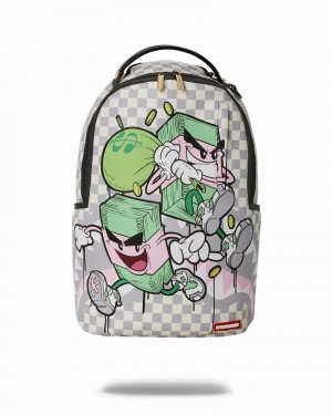 Grey Sprayground Chase Bank The Heist Men's Backpacks | 991182115