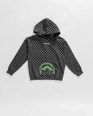Grey Sprayground Dbd Was Here Check Kids' Hoodie | 628938320
