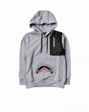 Grey Sprayground De Lato Pocket Kids' Hoodie | 638061605