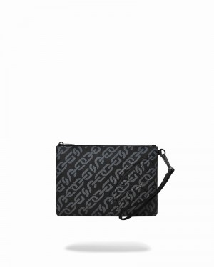 Grey Sprayground Magnetic Pulse Crossover Men's Clutch Bags | 428339037
