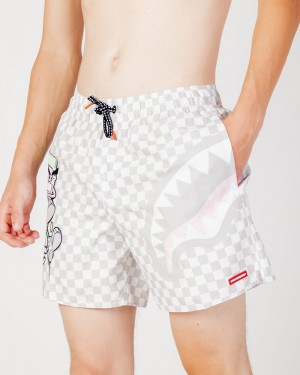 Grey Sprayground Money Boys On The Run Women's Swim Shorts | 650342229