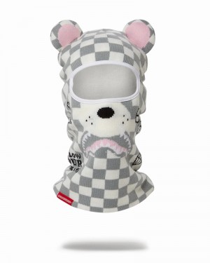 Grey Sprayground Rose Money Bear Men's Ski Masks | 571120665