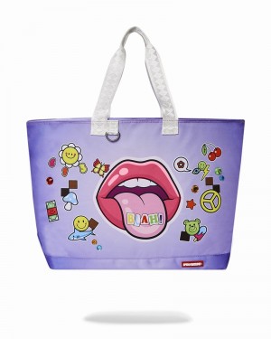 Lavender Sprayground Blah! Beach Men's Tote Bags | 115141405