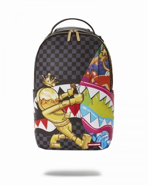Multicolor Sprayground Astromane Sharks In Space Men's Backpacks | 146054896