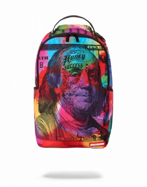 Multicolor Sprayground Color Waves Men's Backpacks | 324468810