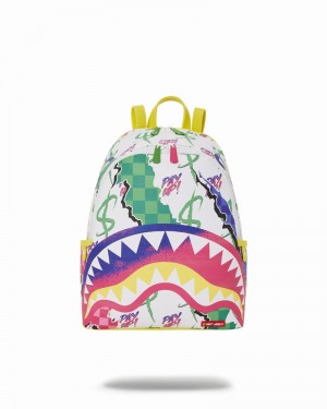 Multicolor Sprayground Dreamy Technicolor Savage Men's Backpacks | 439743872