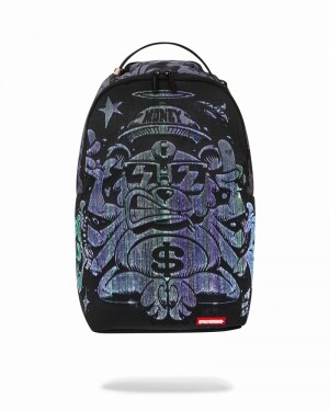 Multicolor Sprayground Fiber Optics Money Men's Backpacks | 221536732