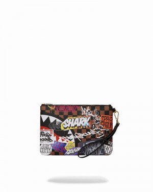 Multicolor Sprayground Sharks In Paris The Rizz Crossover Men's Clutch Bags | 831582709