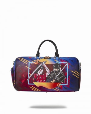 Multicolor Sprayground Sharkuza Men's Duffle Bags | 695746617