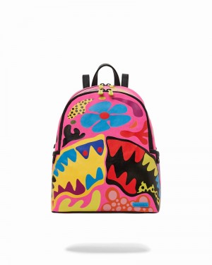 Multicolor Sprayground Wild Flora Savage Men's Backpacks | 110800831