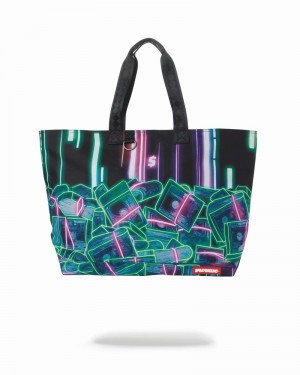 Multicolor Sprayground 暗号通貨スタック Men's Tote Bags | 454229