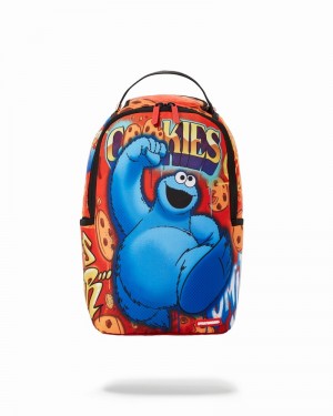 Orange Sprayground Cookie Monster On The Run Mini Men's Backpacks | 818365329
