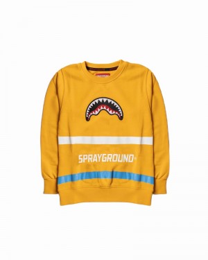 Orange Sprayground Crew Kids' Sweatshirts | 851158017