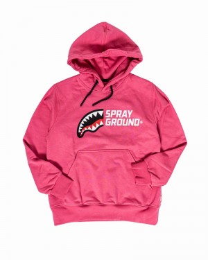 Pink Sprayground Half Logo Kids' Hoodie | 752230408
