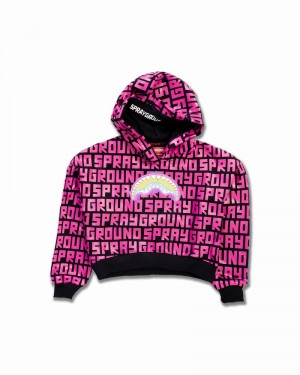 Pink Sprayground Infiniti Fx Kids' Hoodie | 243278546
