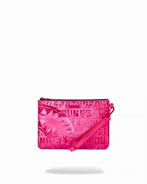 Pink Sprayground Infiniti Pink Diamond Crossover Men's Clutch Bags | 612722226