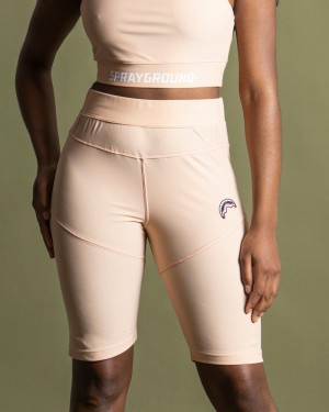 Pink Sprayground Leggings Slim Women's Shorts | 193272827