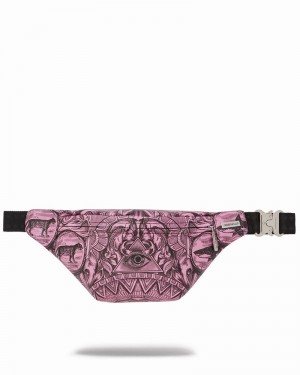 Pink Sprayground Mone Ytechnique Savvy Men's Waist Bags | 334074678