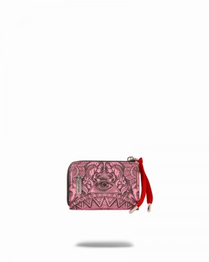 Pink Sprayground Money Technique Men's Wallets | 806190059