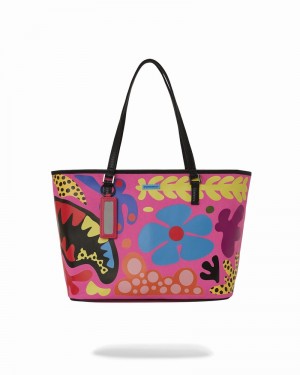 Pink Sprayground Psychedelic Voyage Men's Tote Bags | 963099527