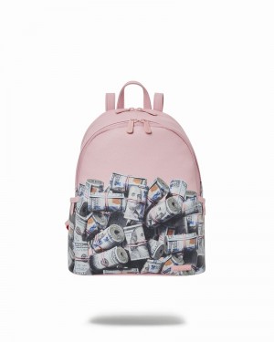Pink Sprayground The Entrepreneur Savage Men's Backpacks | 112209349
