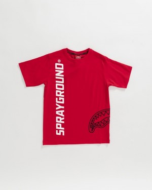 Red Sprayground Basic Kids' T Shirts | 837435693
