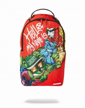 Red Sprayground Da Bounce House Men's Backpacks | 810722322