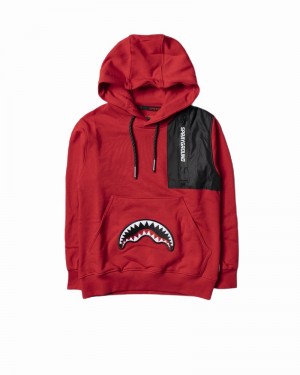 Red Sprayground De Lato Pocket Kids' Hoodie | 452114026