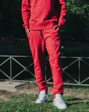 Red Sprayground Joggers Basic Men's Pants | 534708360