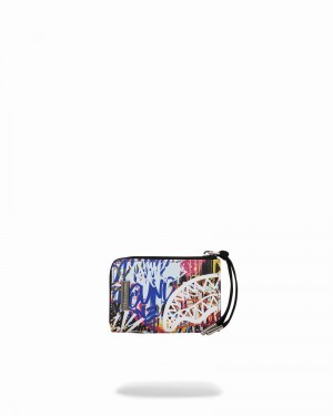 Red Sprayground Les Men's Wallets | 49471259