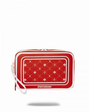 Red Sprayground Modus Operandi Men's Toiletry Bags | 690395951