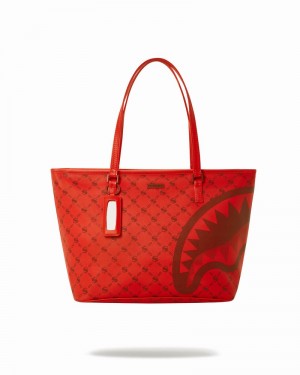 Red Sprayground Moneygram Brick Men's Tote Bags | 312523071