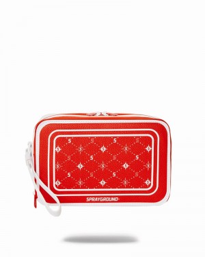 Red Sprayground Pochette Bandana Men's Toiletry Bags | 482930918