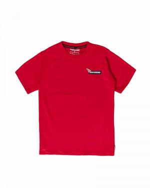 Red Sprayground Pool Party Kids' T Shirts | 409535393