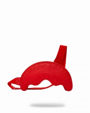 Red Sprayground Shark Men's Waist Bags | 319172230