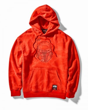 Red Sprayground Star Wars Mandalorian Rhinestone Women's Hoodie | 986929539