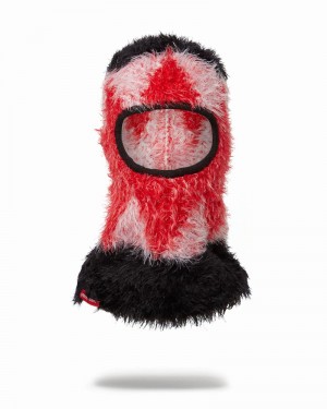 Red Sprayground Vsm Fuzzy Women's Ski Masks | 951163487