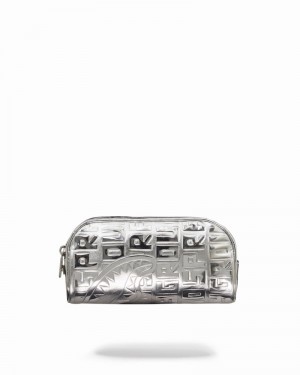 Silver Sprayground Metallic Infiniti Men's Pouches | 970423364